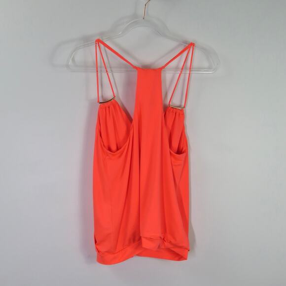 Ark & Co. Y2k Neon Peach Pink Strappy Tank Top Small - Picture 3 of 6